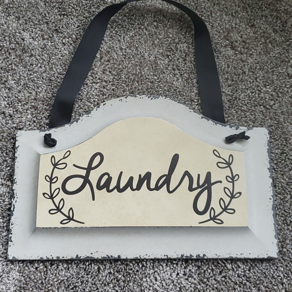 Wood laundry sign